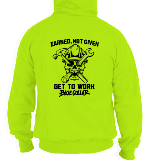 Earned Not Given - Hi Vis Hoodie - Armed American Supply