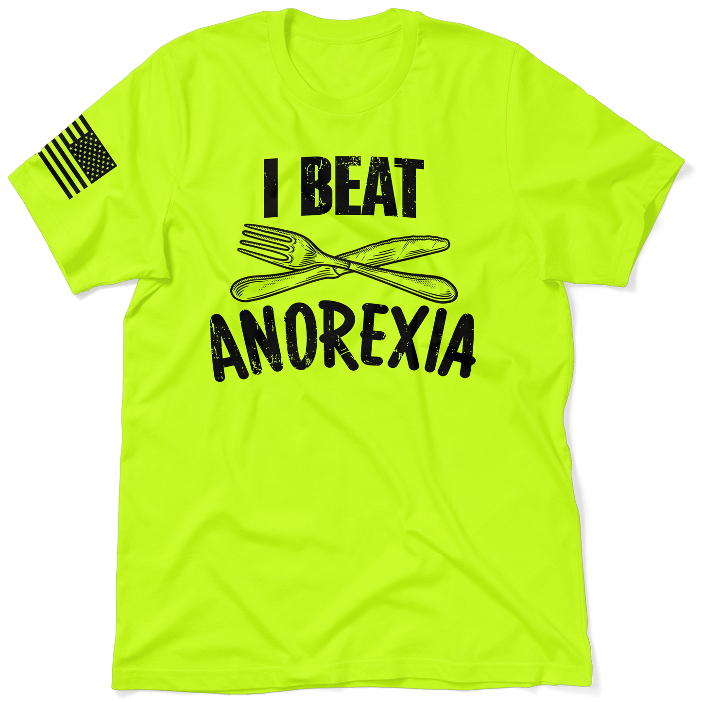 Beat Anorexia - Safety Yellow T-Shirt - Armed American Supply