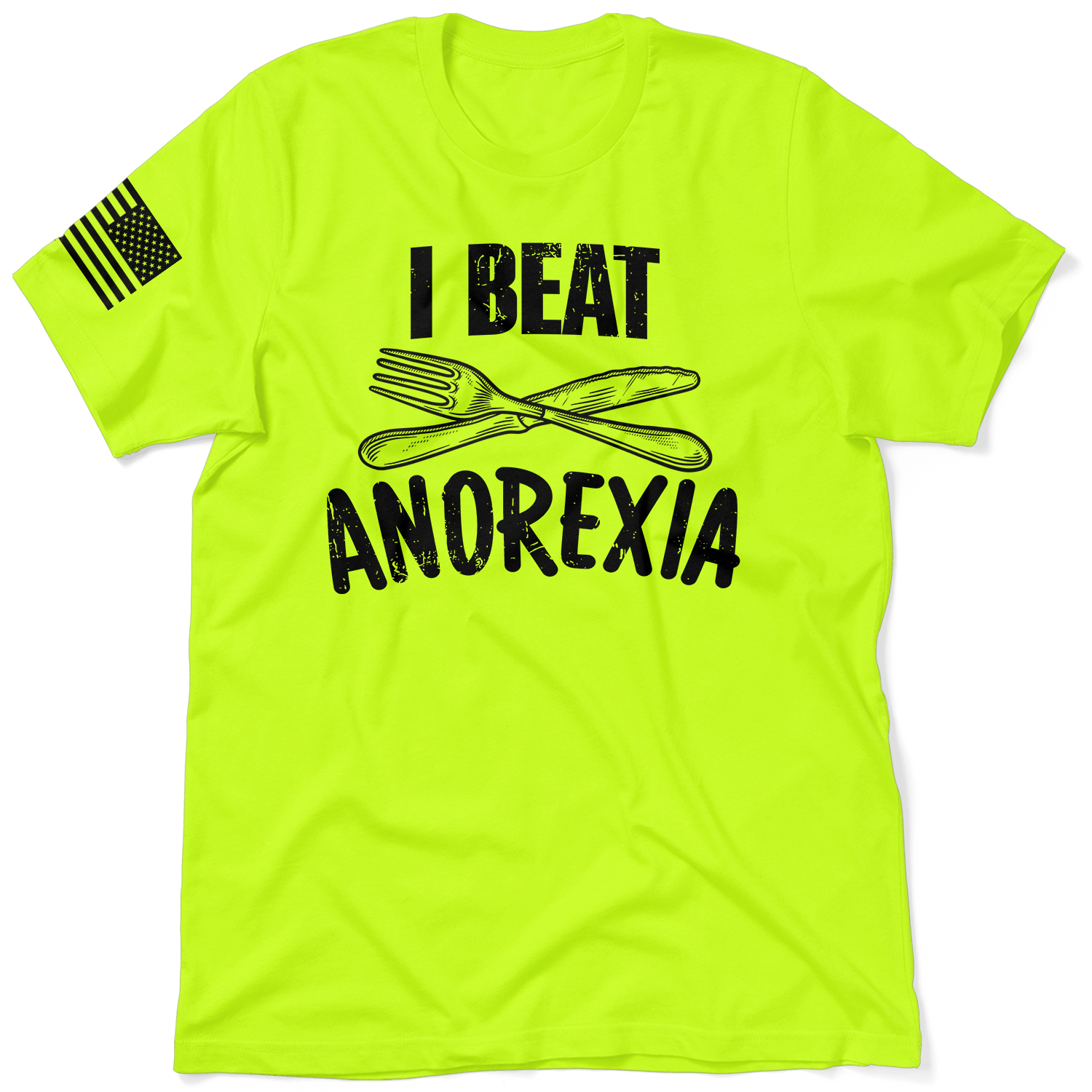 Beat Anorexia - Safety Yellow T-Shirt - Armed American Supply