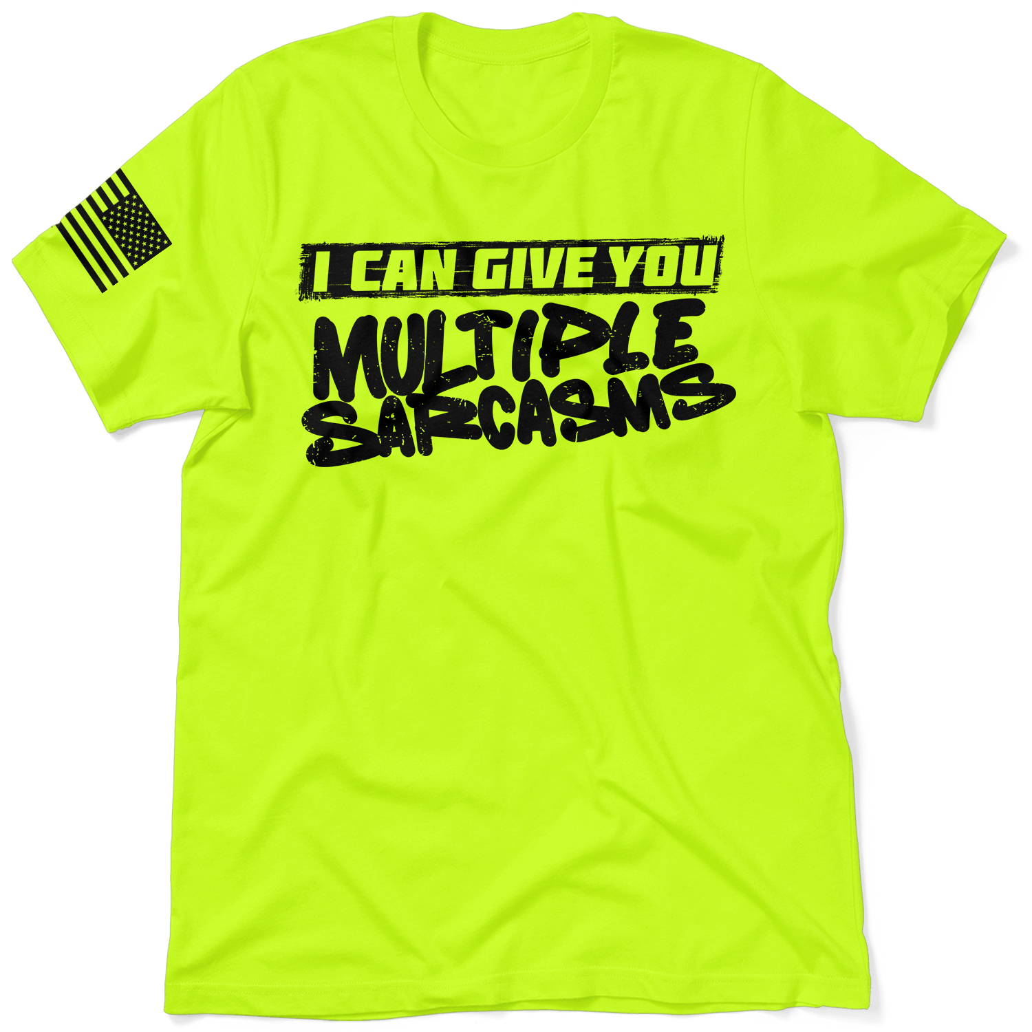 Multiple Sarcasms - Safety Yellow T-Shirt - Armed American Supply