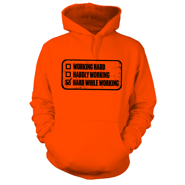Working Hard - Safety Yellow Hoodie