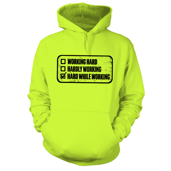 Working Hard - Safety Yellow Hoodie - Armed American Supply