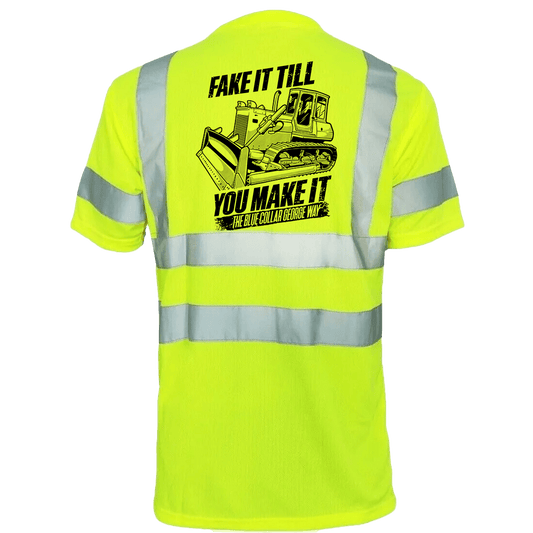 Blue Collar George Fake It - Reflective Safety T-Shirt - Armed American Supply