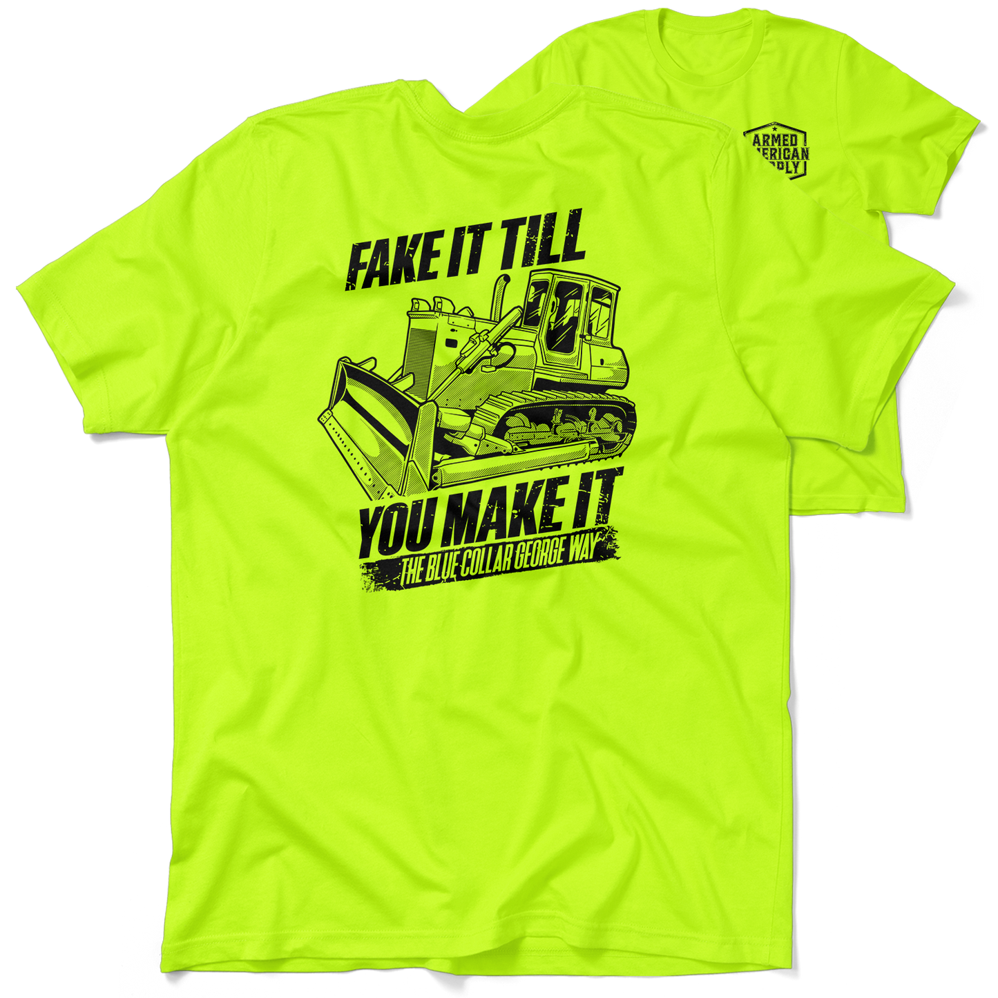 Blue Collar George Fake It - Safety T-Shirt
