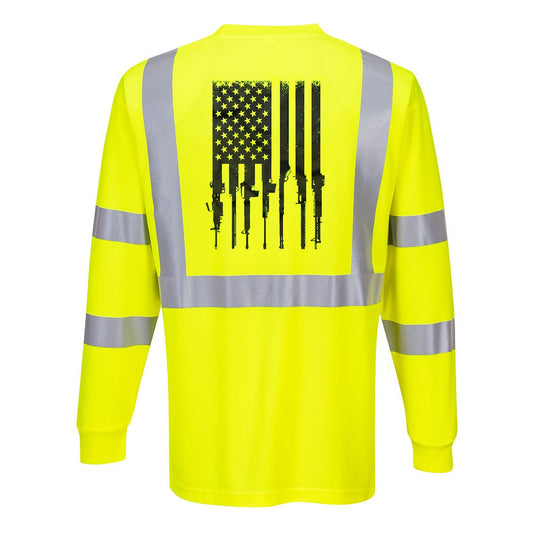 Rifle Flag - Reflective Long Sleeve - Armed American Supply