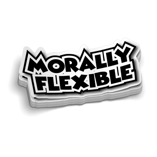 Morally Flexible Hard Hat Decal - Armed American Supply