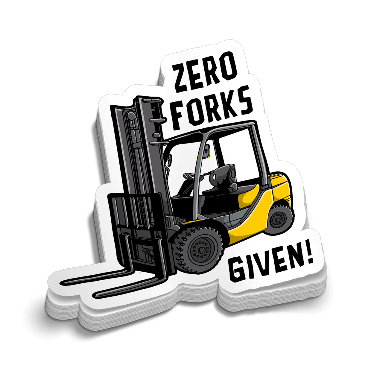 Zero Forks Given - Hard Hat Decal - Armed American Supply