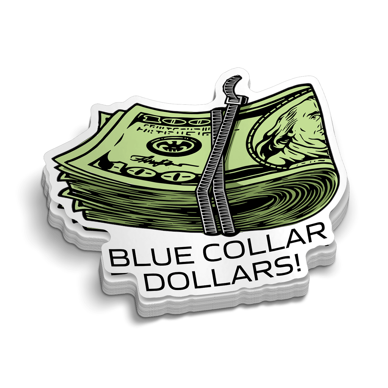 Blue Collar Dollars - Hard Hat Decal - Armed American Supply