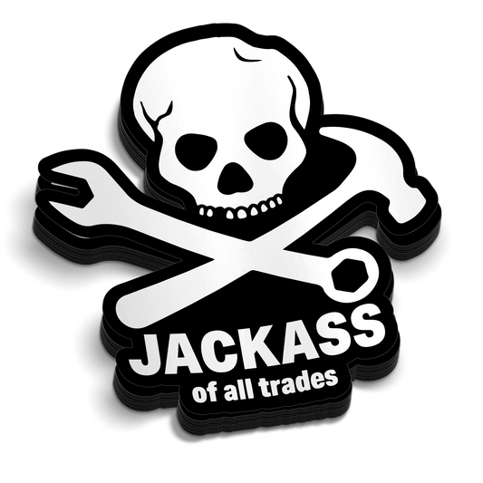 Jackass - Hard Hat Decal - Armed American Supply