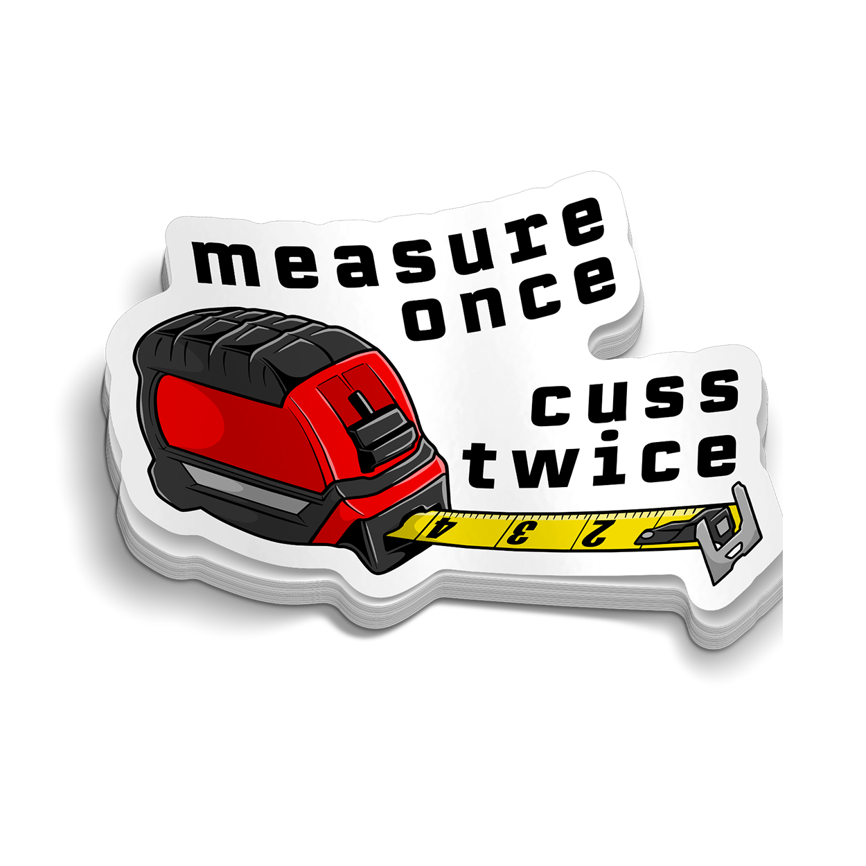 Cuss Twice - Hard Hat Decal