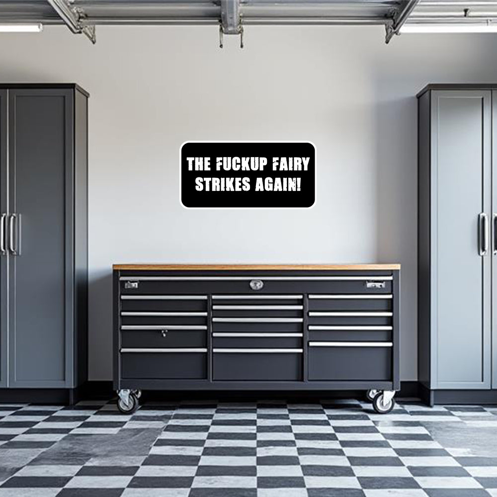 Strikes Again! Garage Wall Decal