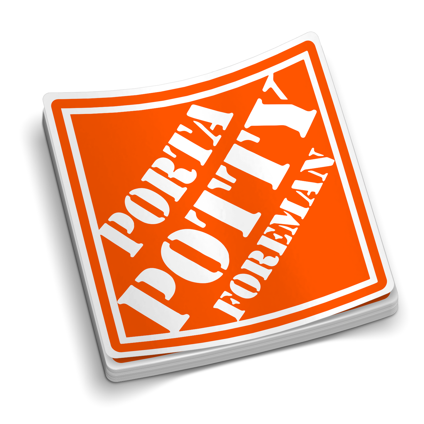 Porta Potty Foreman - Hard Hat Decal