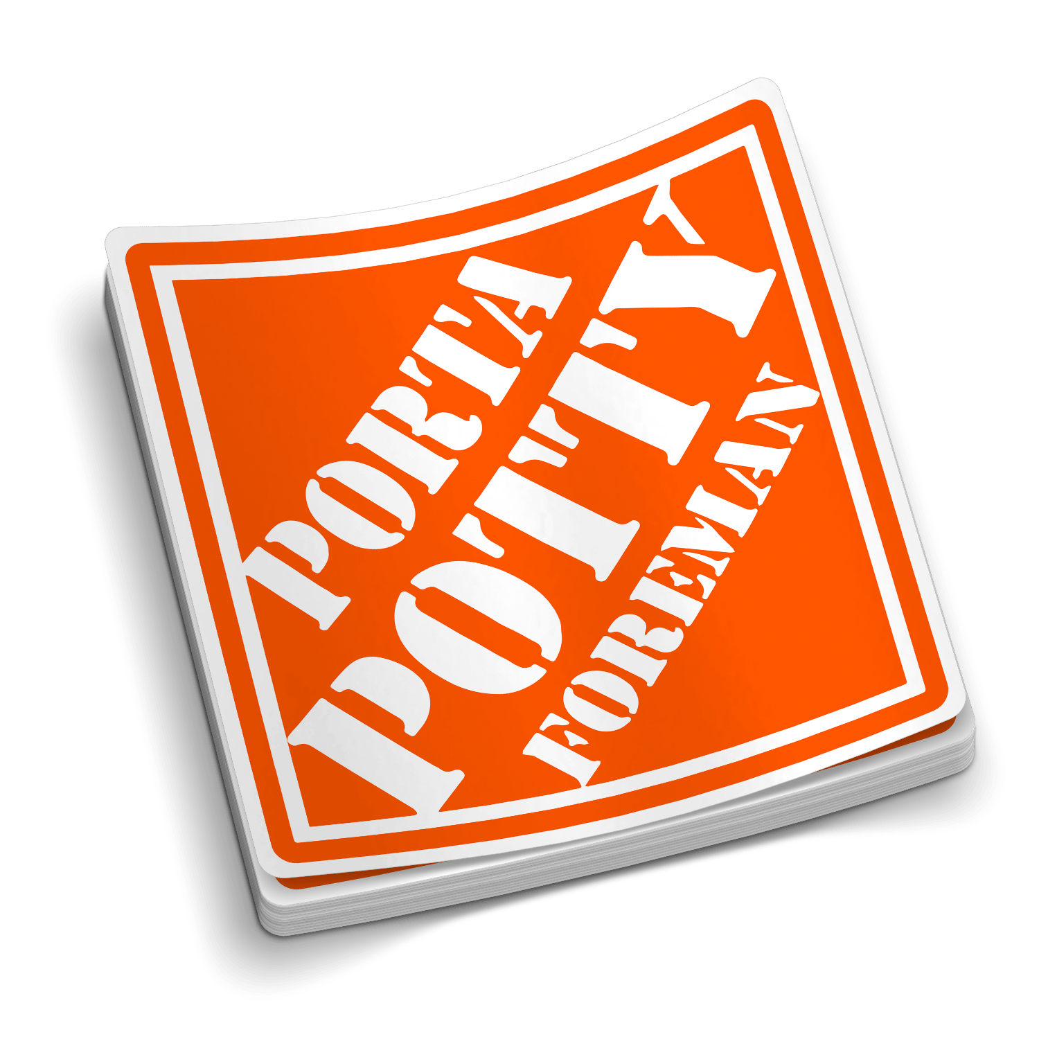Porta Potty Foreman - Hard Hat Decal - Armed American Supply