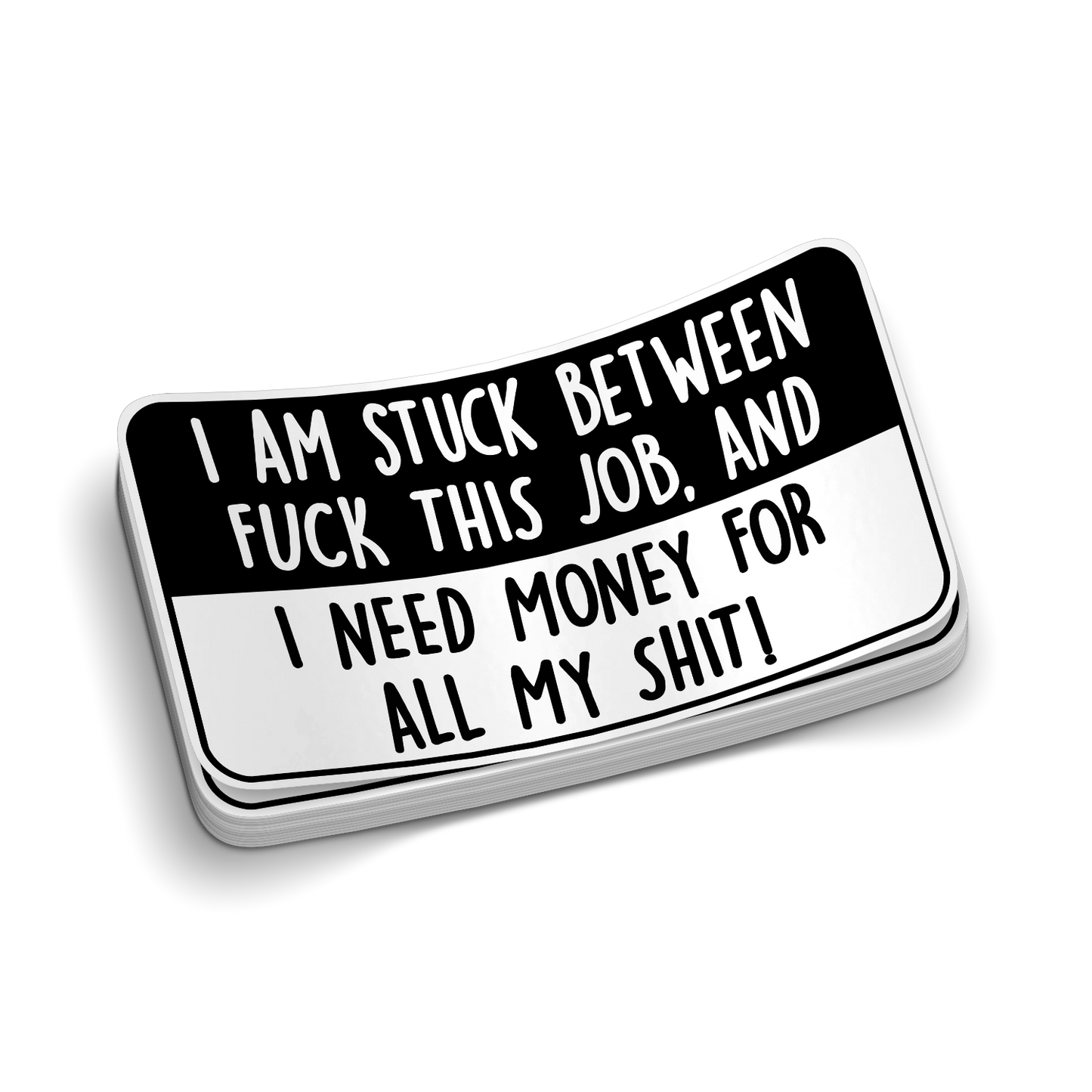 Stuck Between - Hard Hat Decal