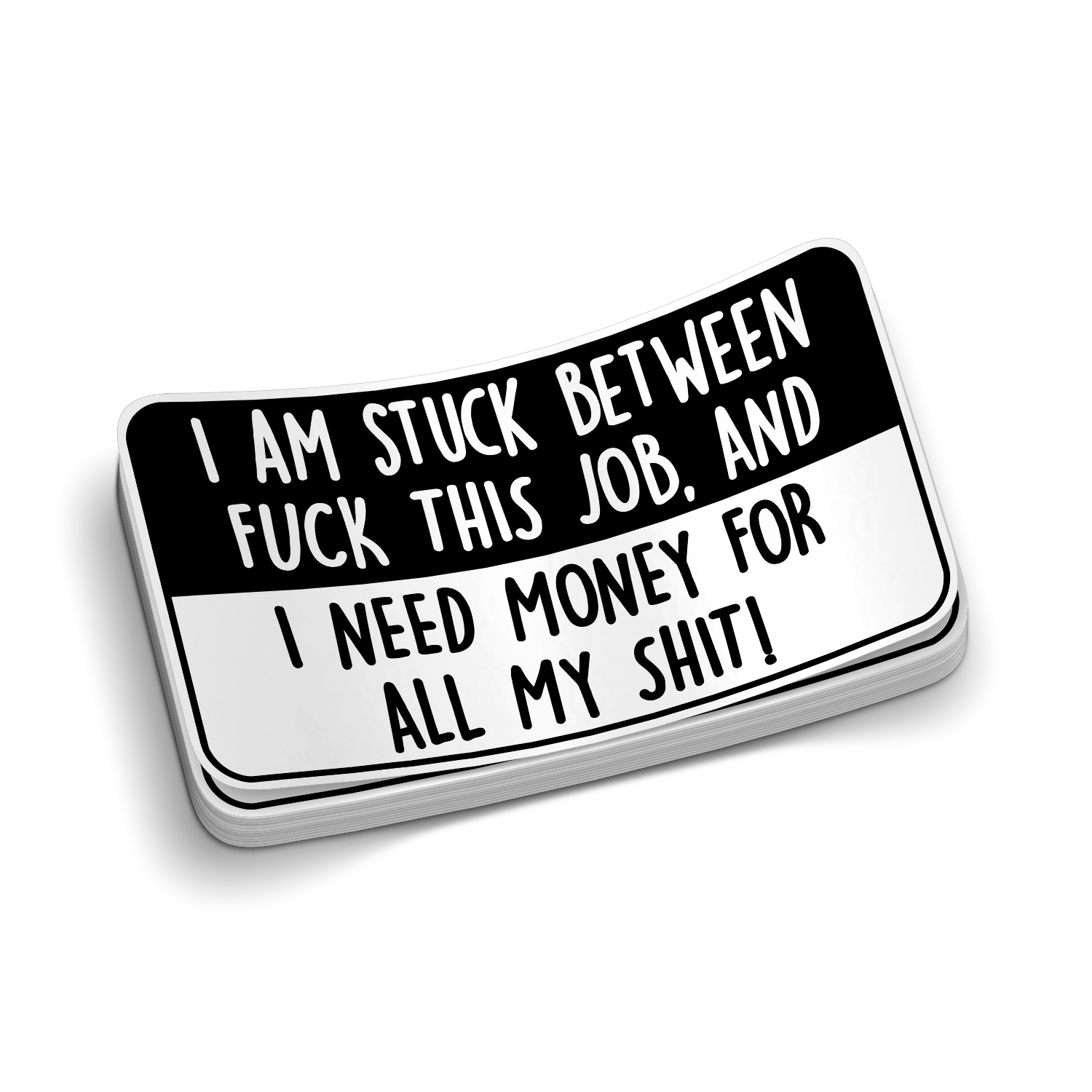 Stuck Between - Hard Hat Decal - Armed American Supply