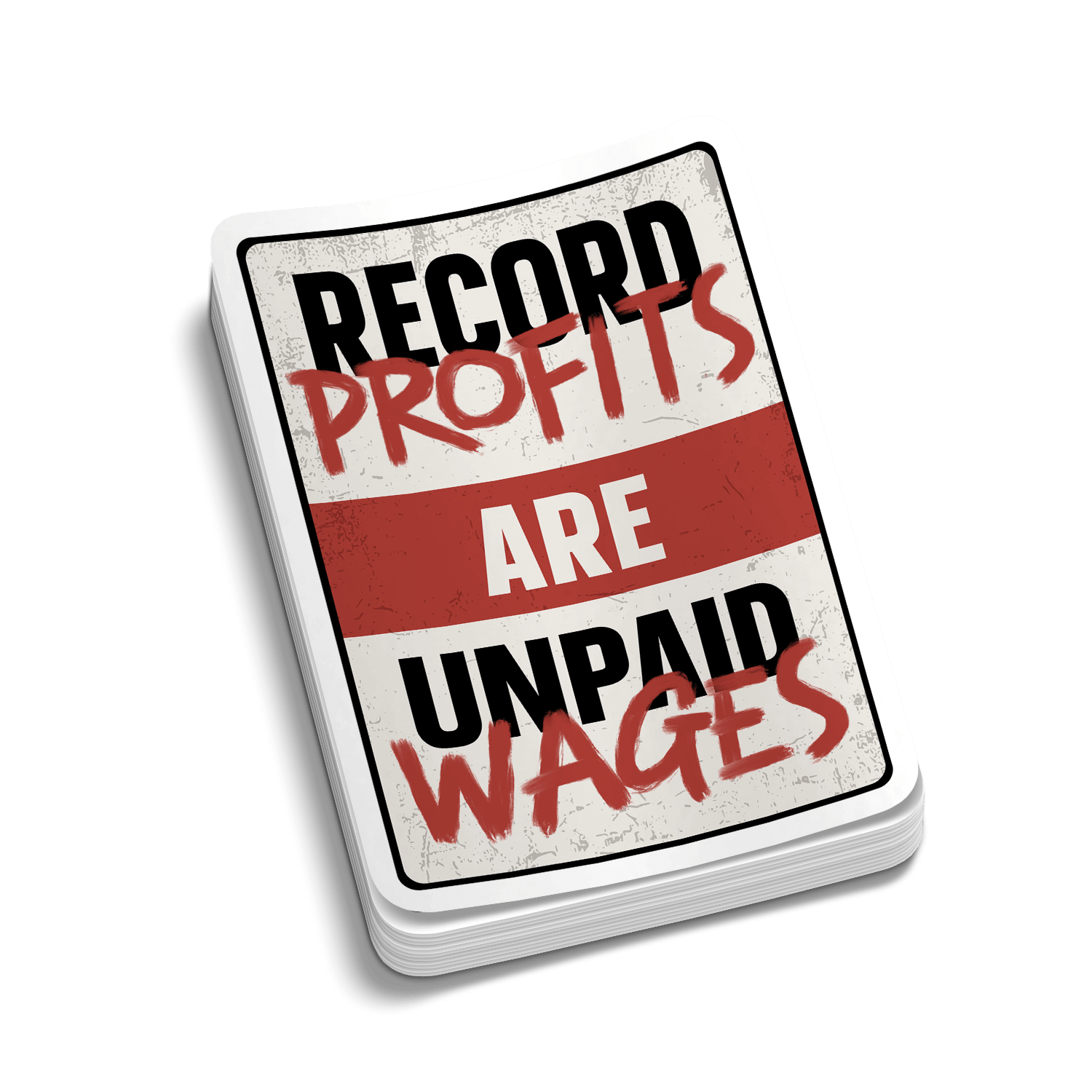 Unpaid Wages Hard Hat Decal - Armed American Supply
