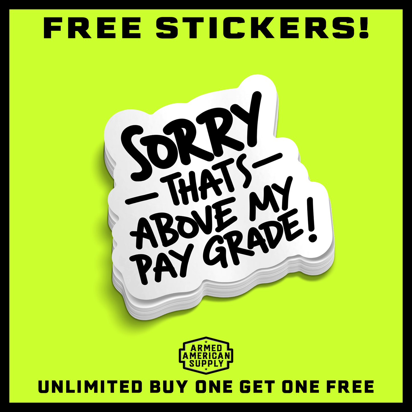 Pay Grade - Hard Hat Decal - Armed American Supply