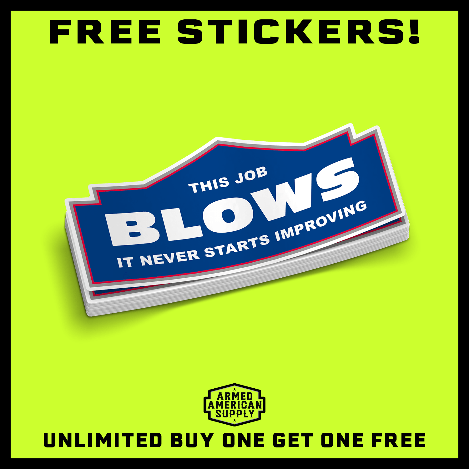 This Job Blows Hard Hat Decal - Armed American Supply