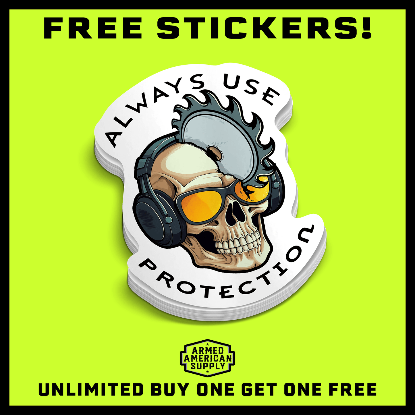 Protection - Hard Hat Decal - Armed American Supply