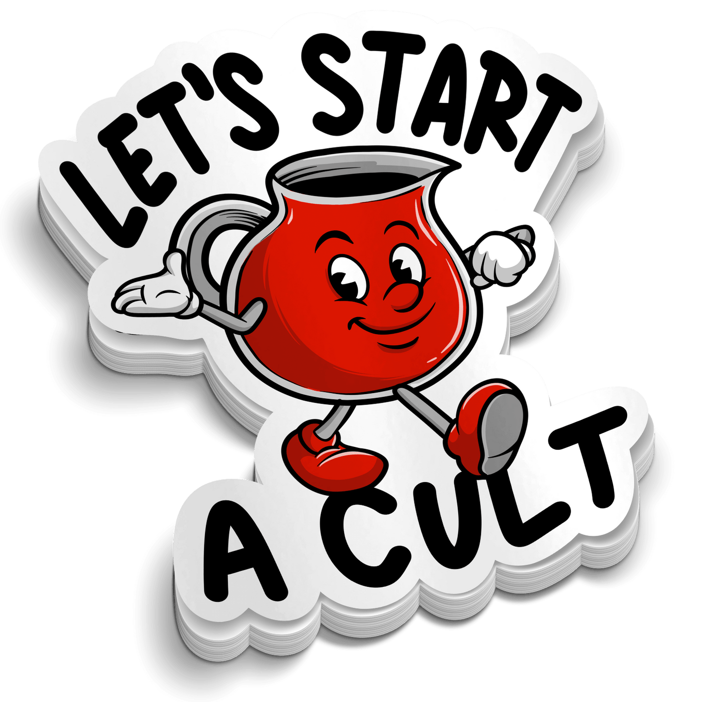 Let's Start a Cult - Hard Hat Decal - Armed American Supply