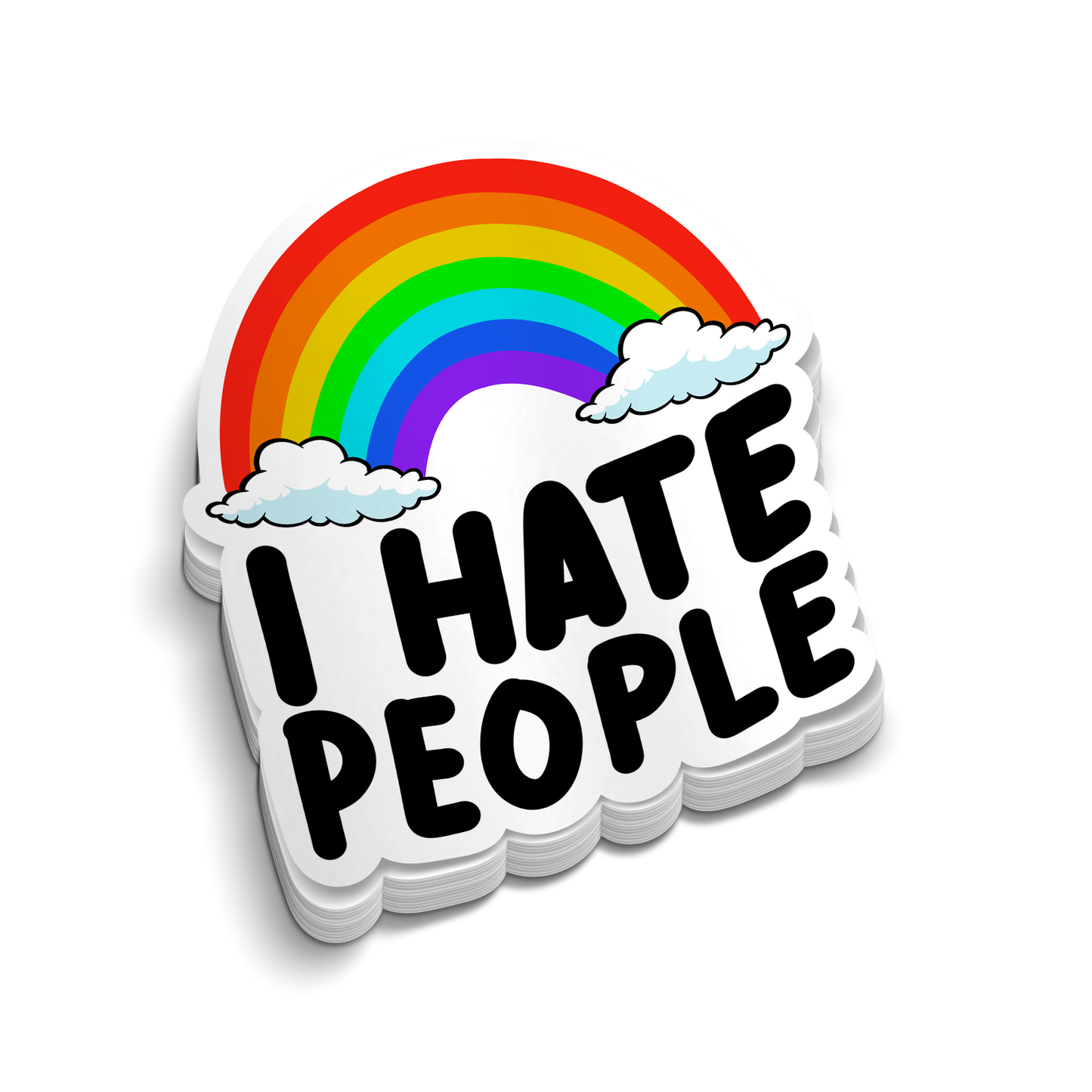 I Hate People - Hard Hat Decal