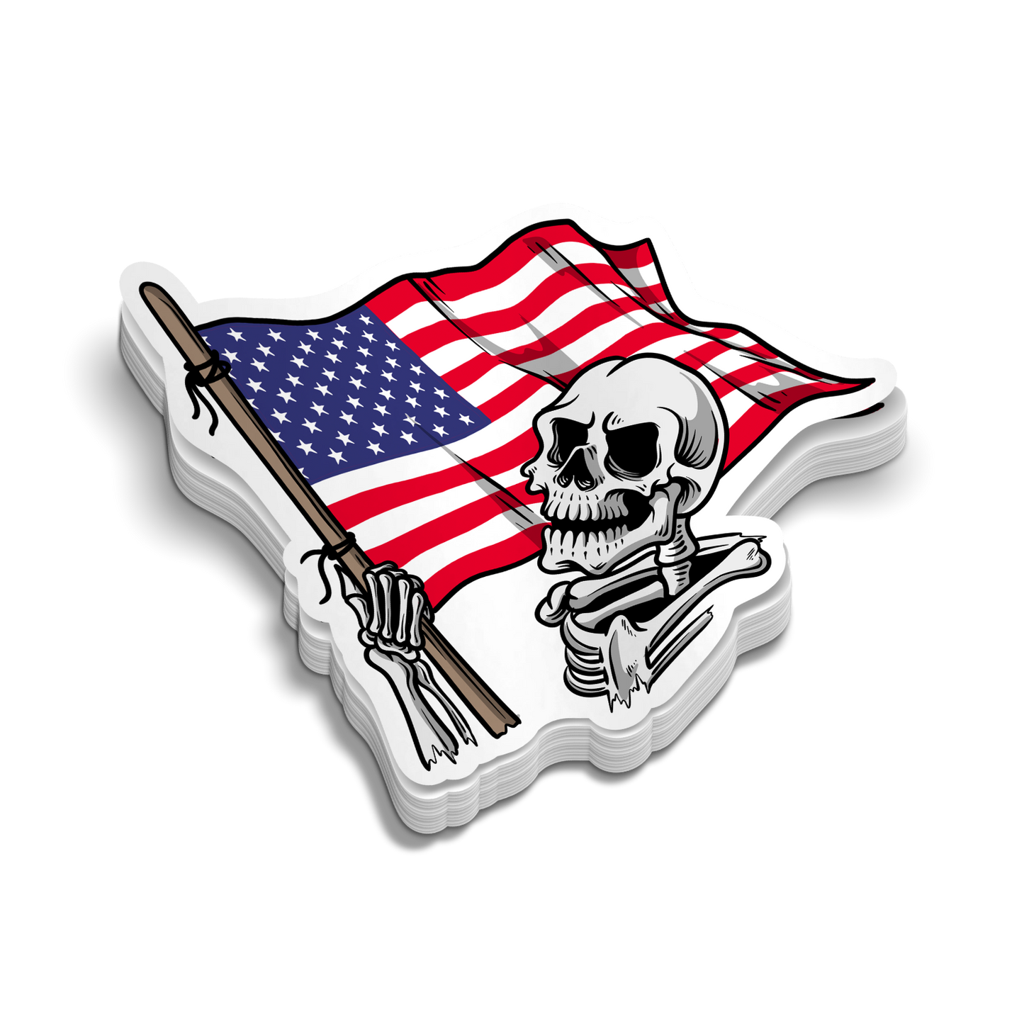 American Skeleton - Hard Hat Decal