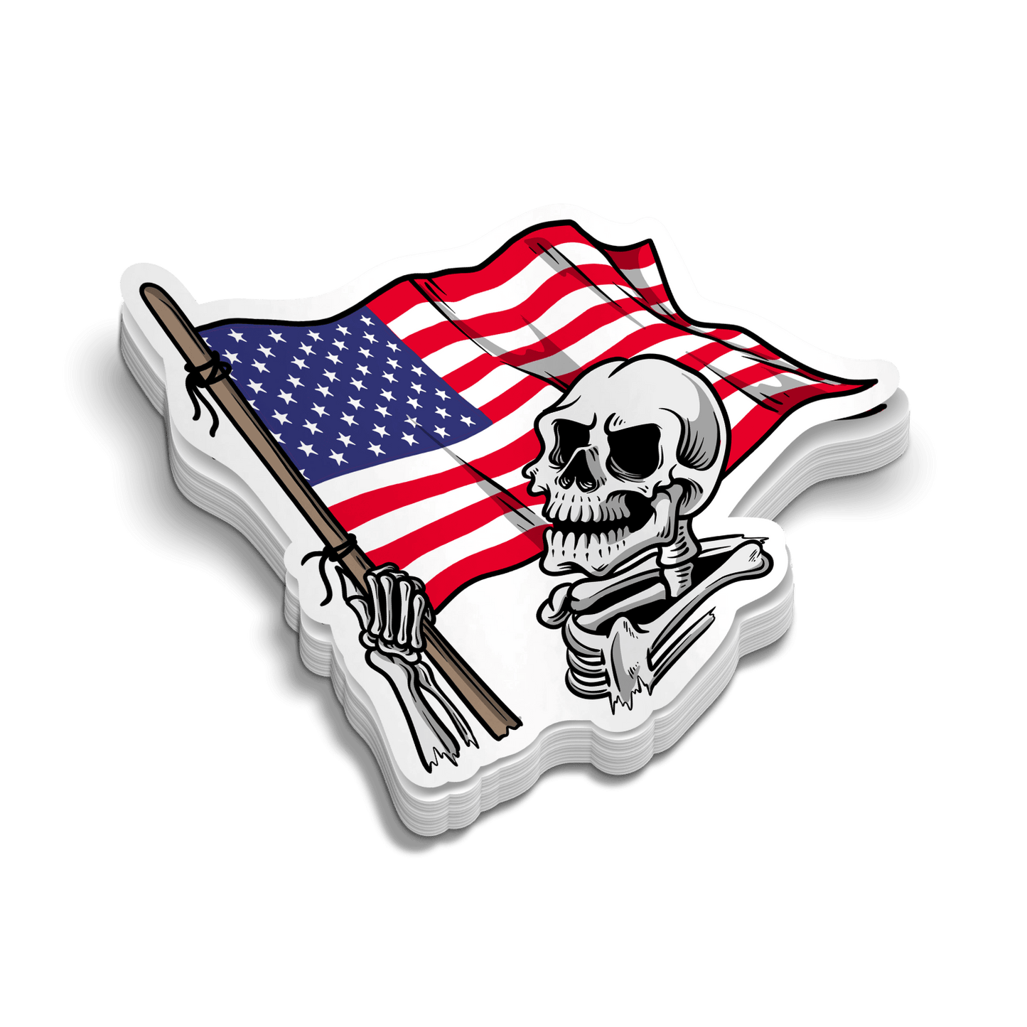 American Skeleton - Hard Hat Decal - Armed American Supply