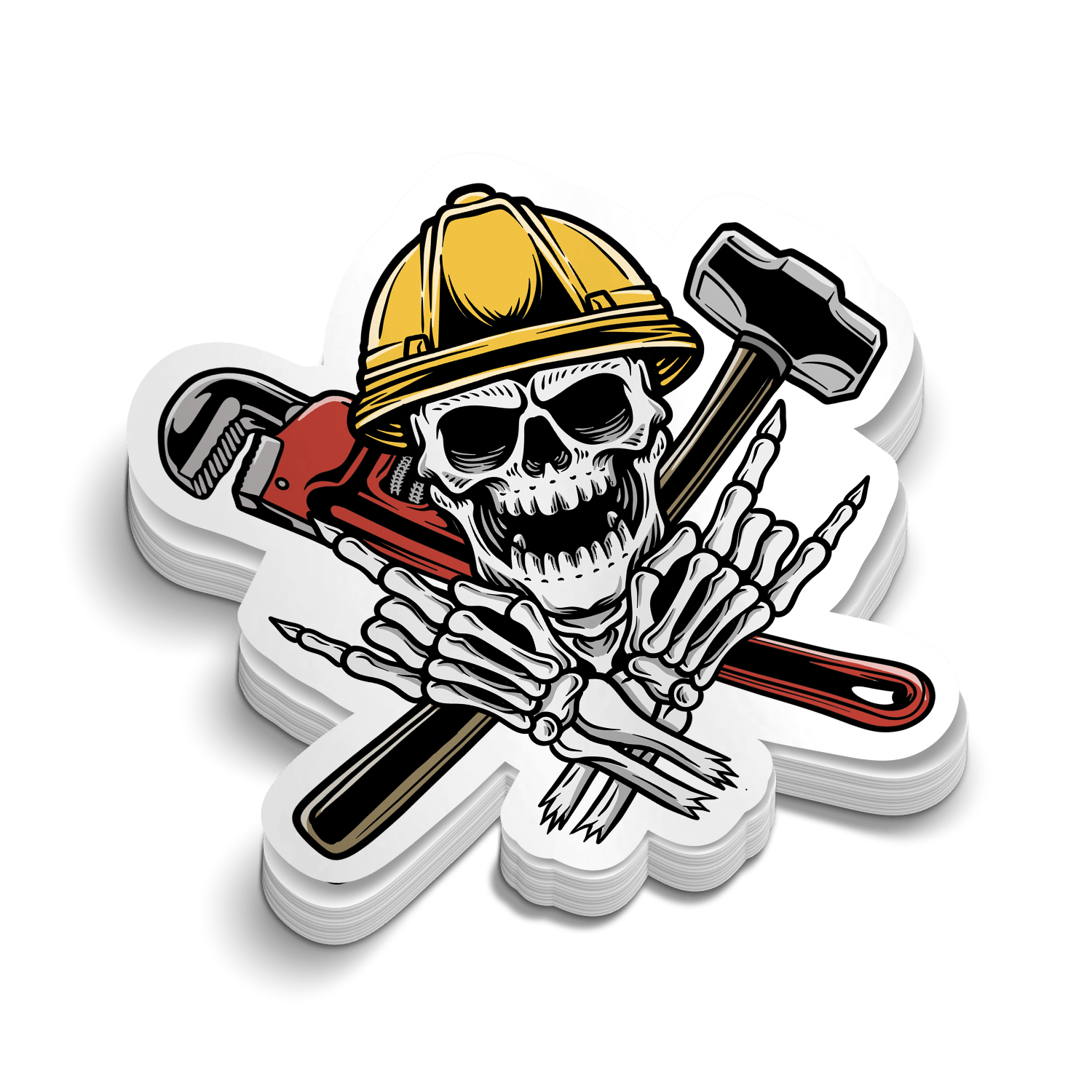 Construction Skeleton - Hard Hat Decal - Armed American Supply