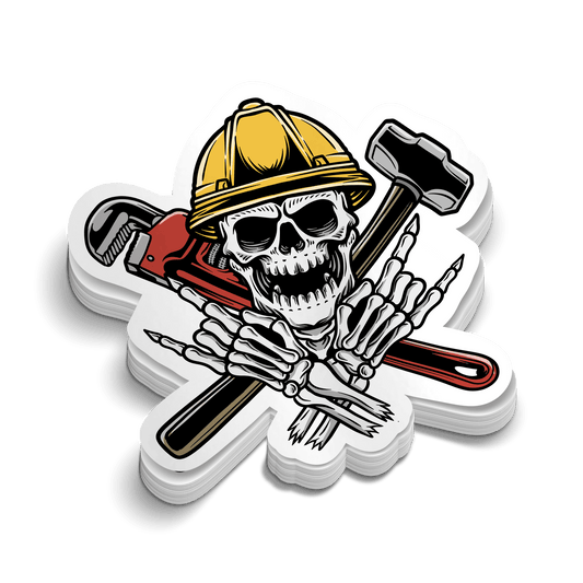 Construction Skeleton - Hard Hat Decal - Armed American Supply