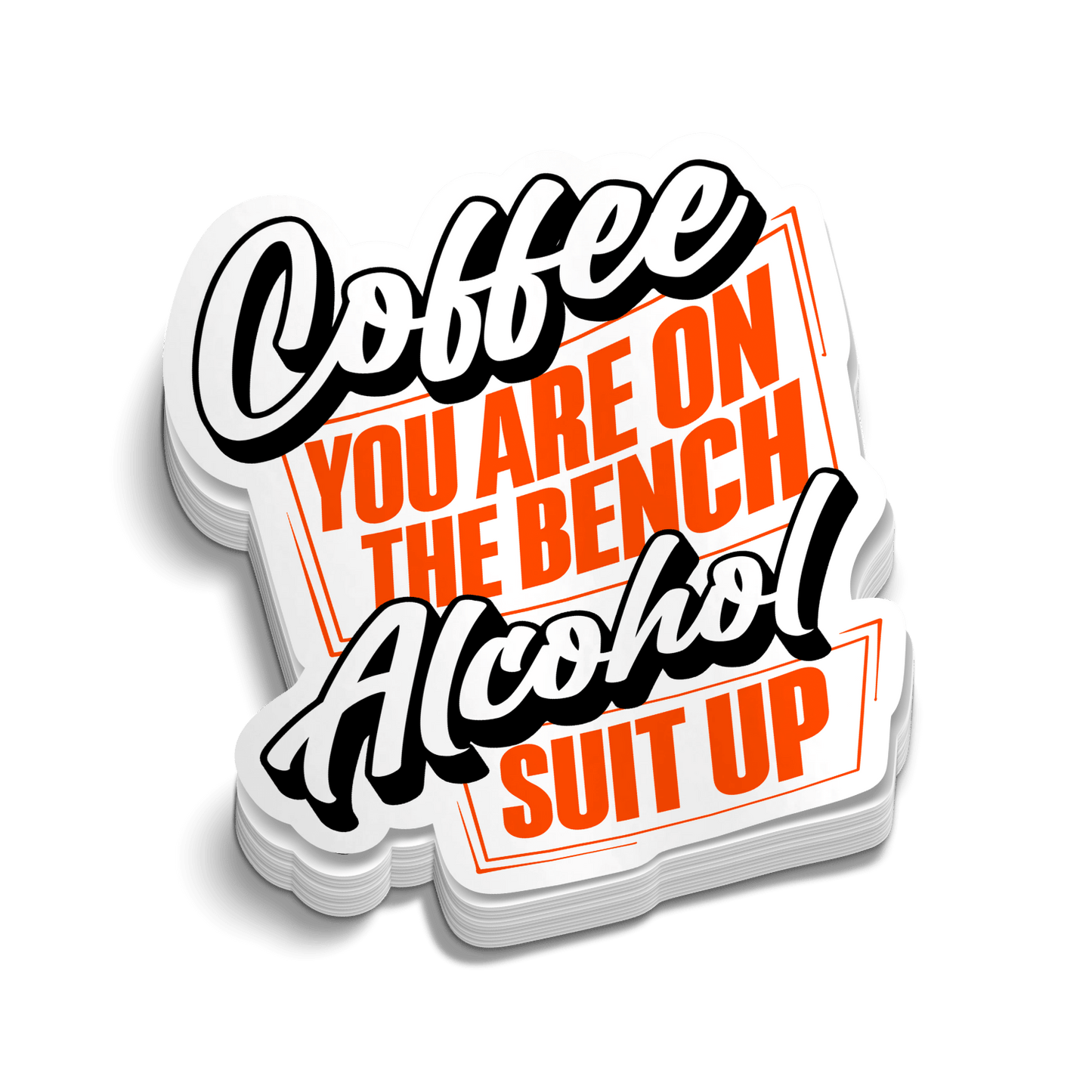 Coffee On Bench - Hard Hat Decal - Armed American Supply