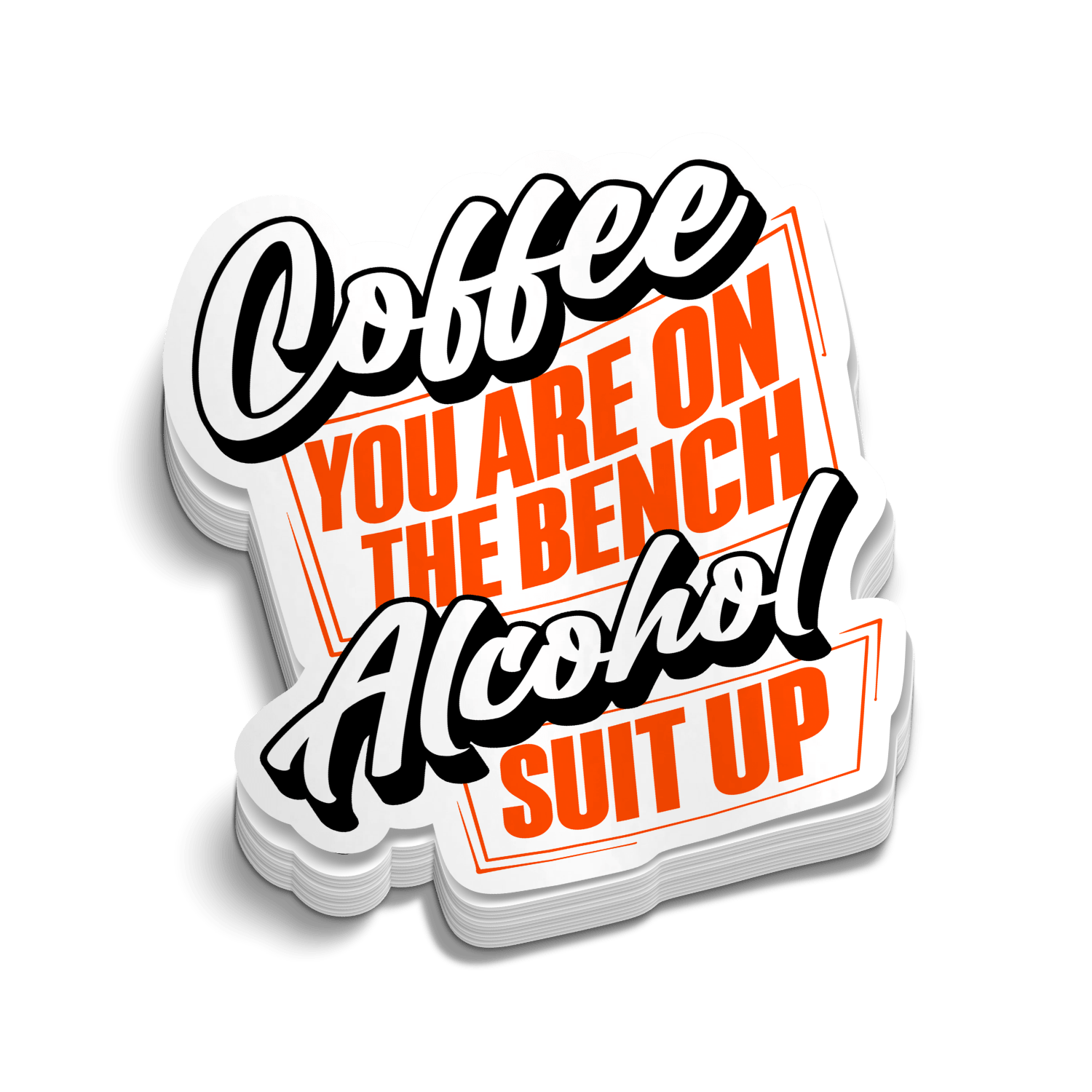 Coffee On Bench - Hard Hat Decal - Armed American Supply