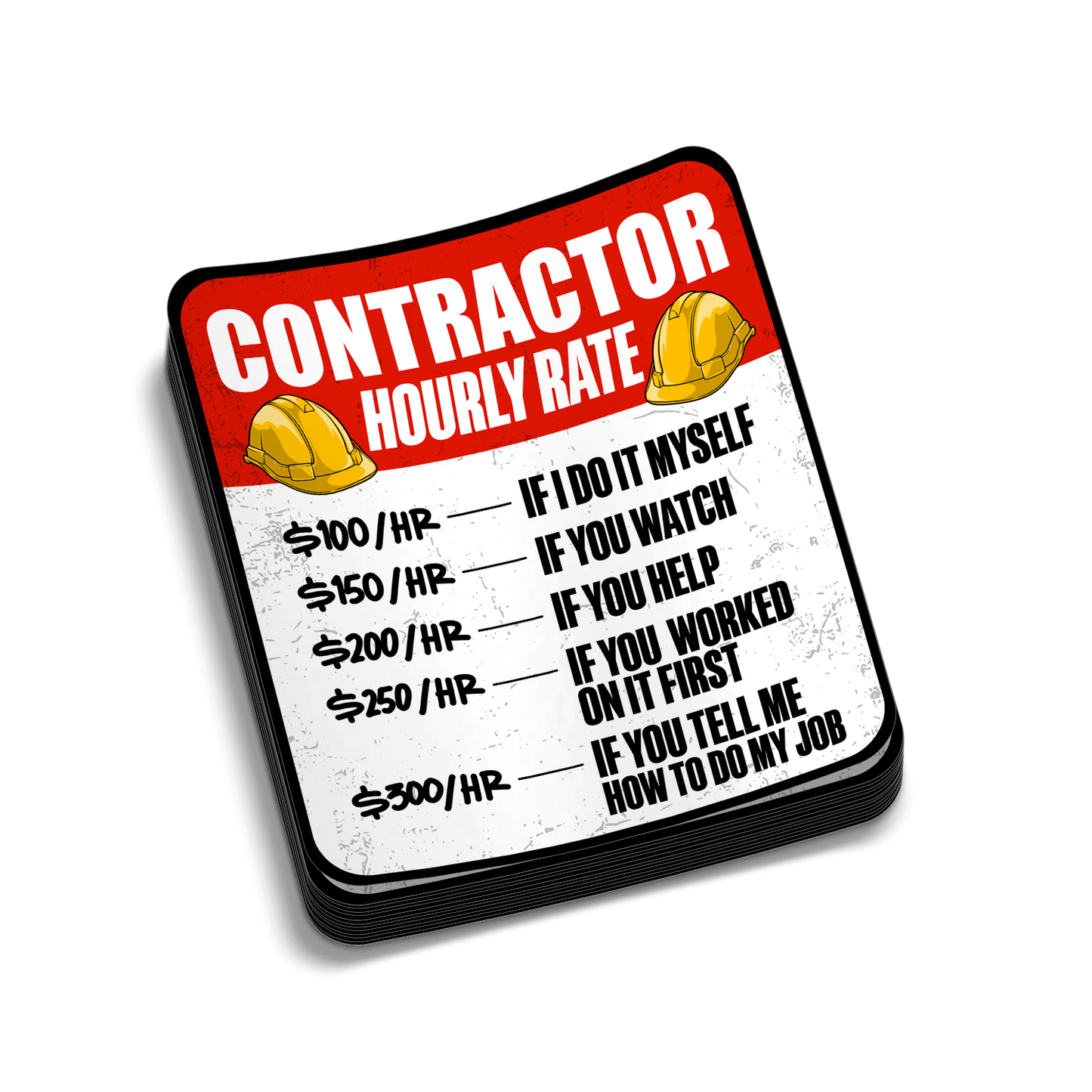 Contractor Rate - Hard Hat Decal - Armed American Supply