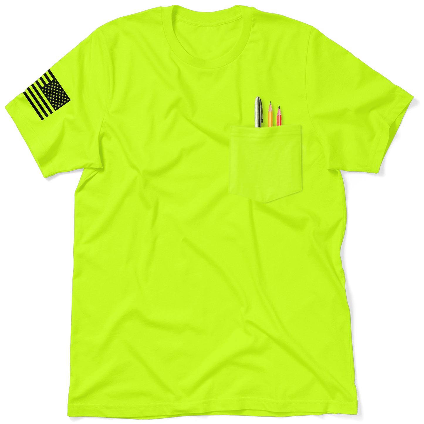 HR Violation - Safety Yellow Pocket T-Shirt - Armed American Supply