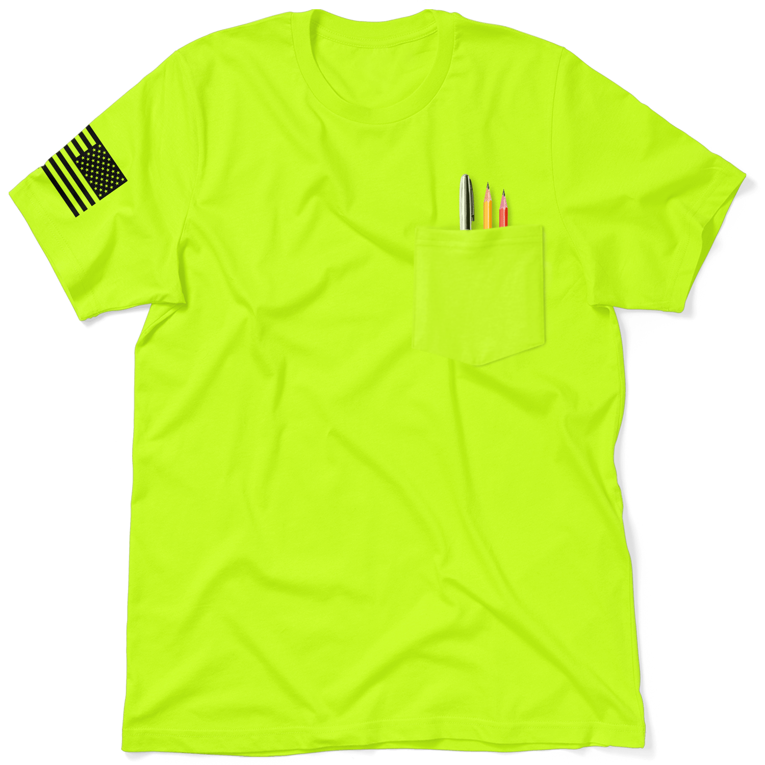 HR Violation - Safety Yellow Pocket T-Shirt - Armed American Supply