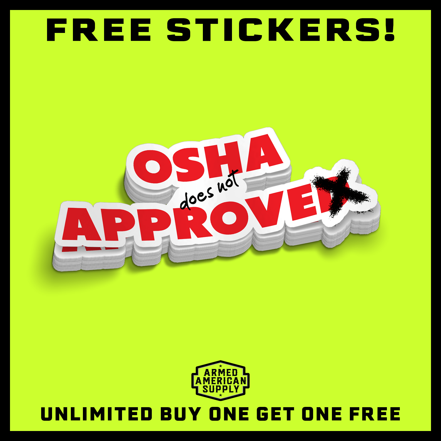 OSHA Hard Hat Decal - Armed American Supply