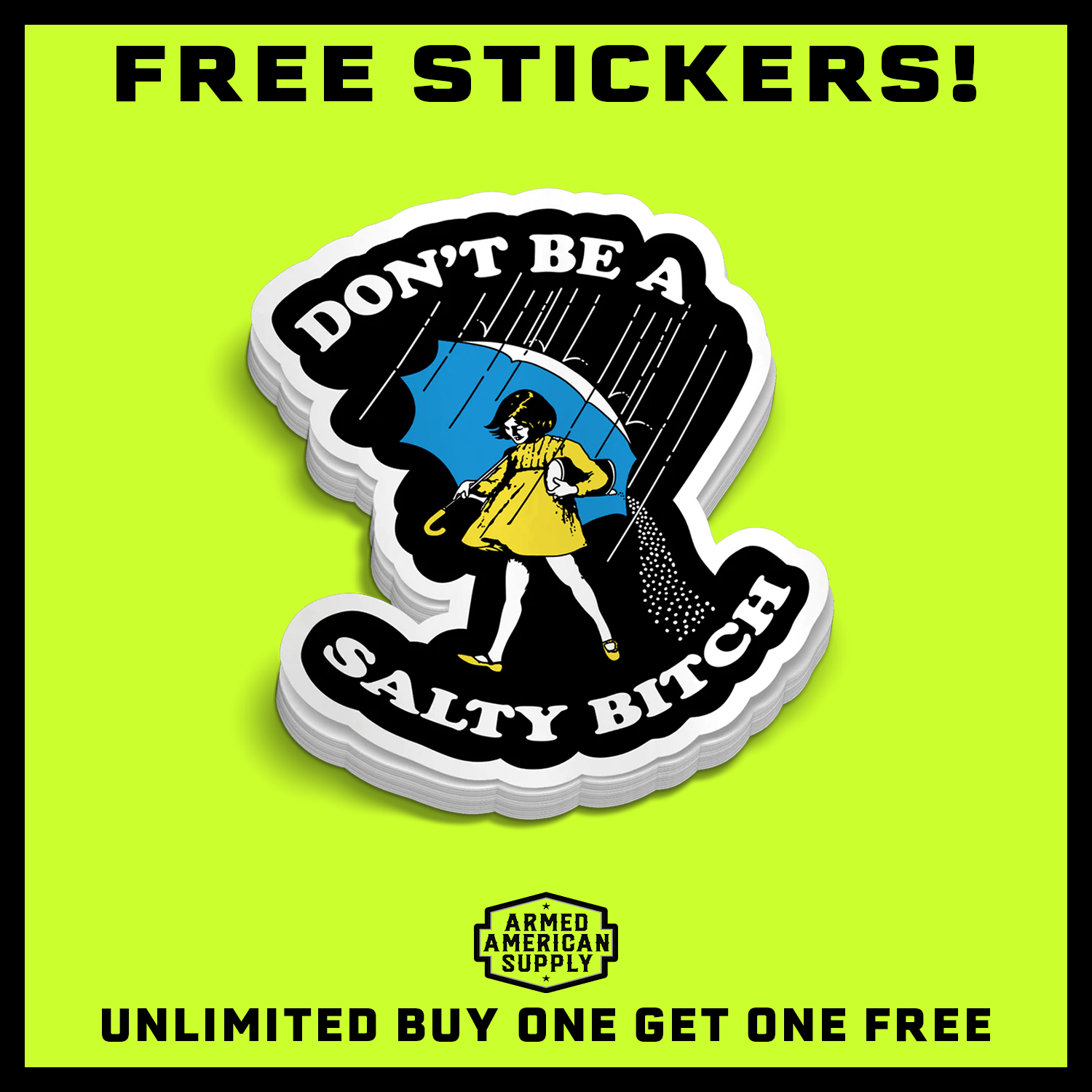 Salty Bitch Hard Hat Decal - Armed American Supply