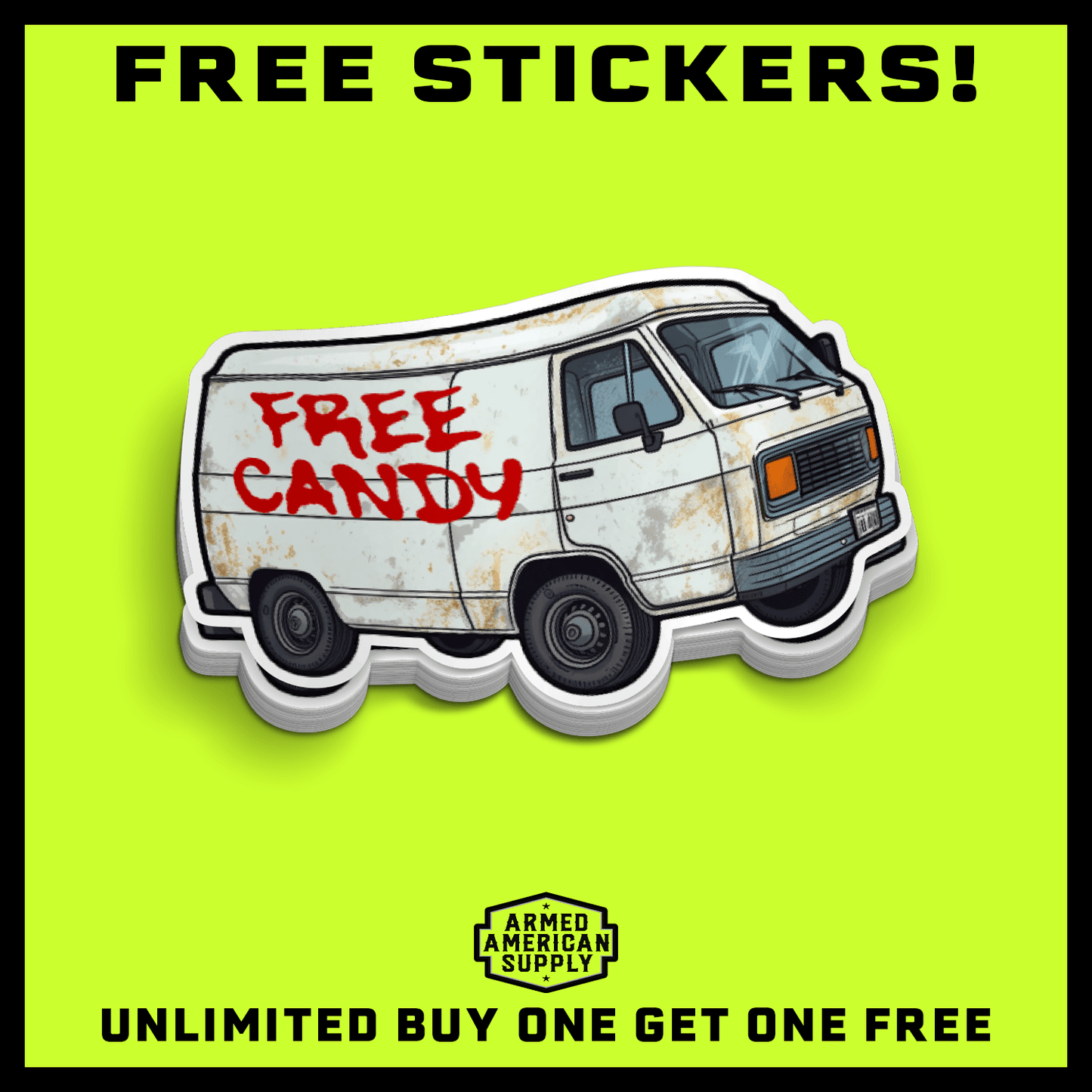 Free Candy Hard Hat Decal - Armed American Supply