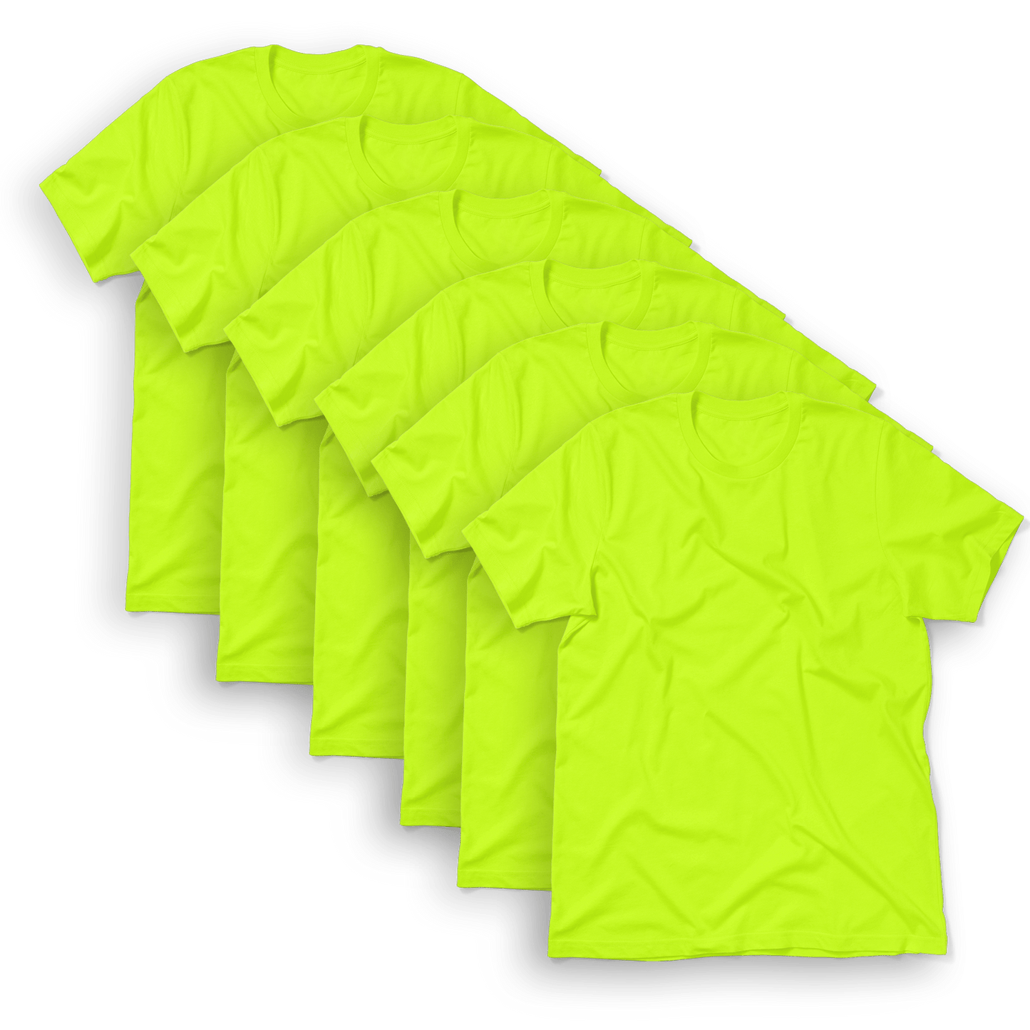 AAS Basics - 6 - Pack Safety Yellow Hi - Vis Work Shirt - Armed American Supply
