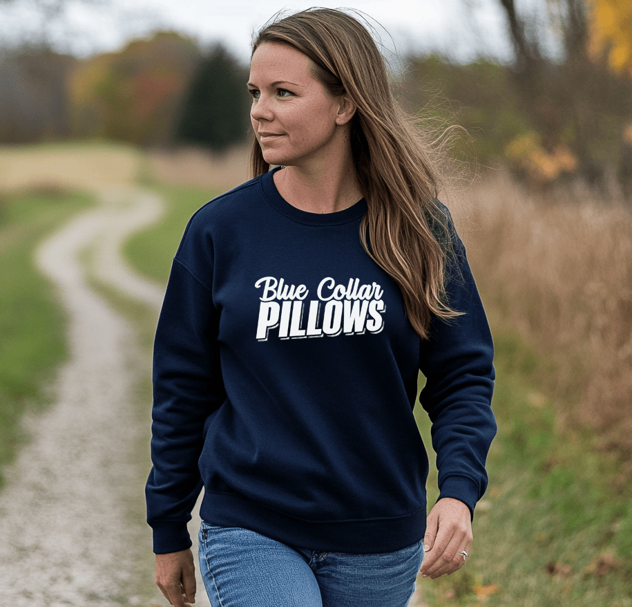 Blue Collar Pillows - Crew Sweatshirt - Navy - Armed American Supply