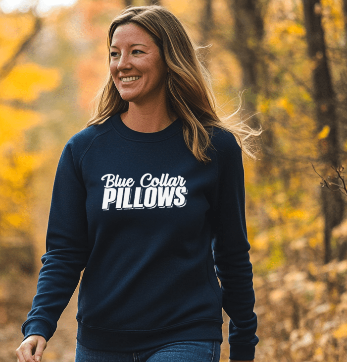 Blue Collar Pillows - Crew Sweatshirt - Navy - Armed American Supply