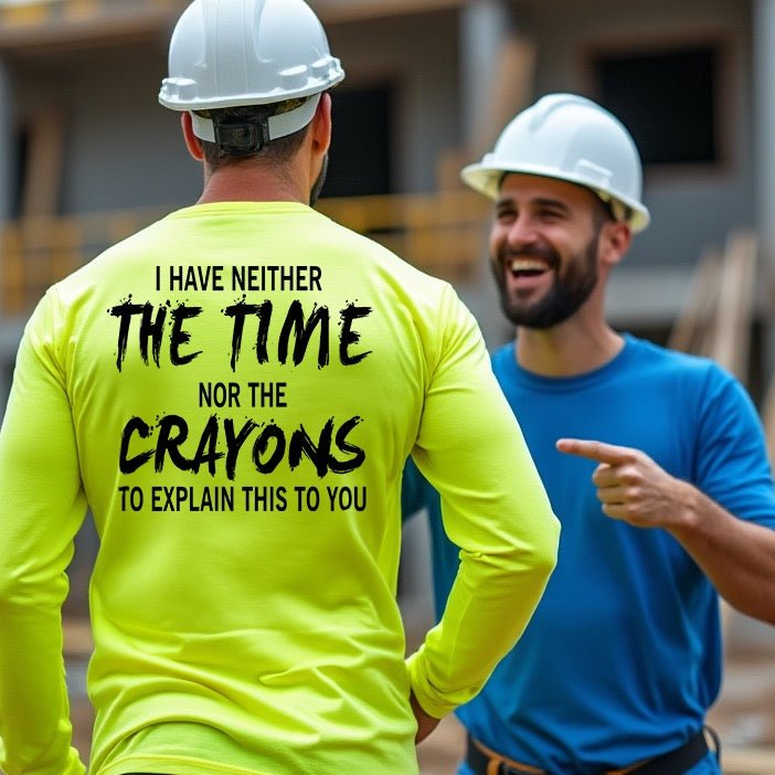Crayons - Long Sleeve Hi - Vis Safety Yellow Shirt - Armed American Supply