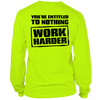 Entitled - long sleeve hi-vis t-shirt