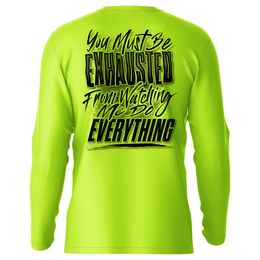 Exhausted - Hi - Visibility UPF 50 Long Sleeve Sun Shirt - Armed American Supply