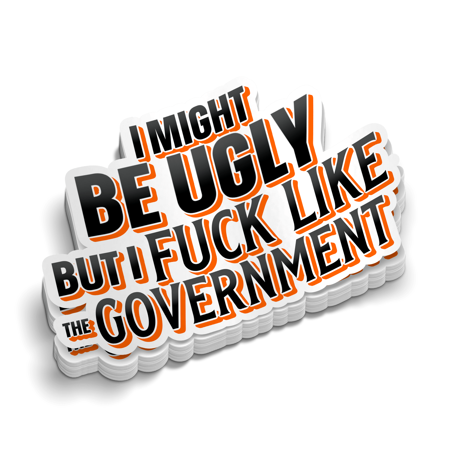 F Like The Government - Hard Hat Decal - Armed American Supply