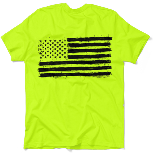 Old Glory - Safety Yellow Hi - Vis Pocket T-Shirt - Armed American Supply