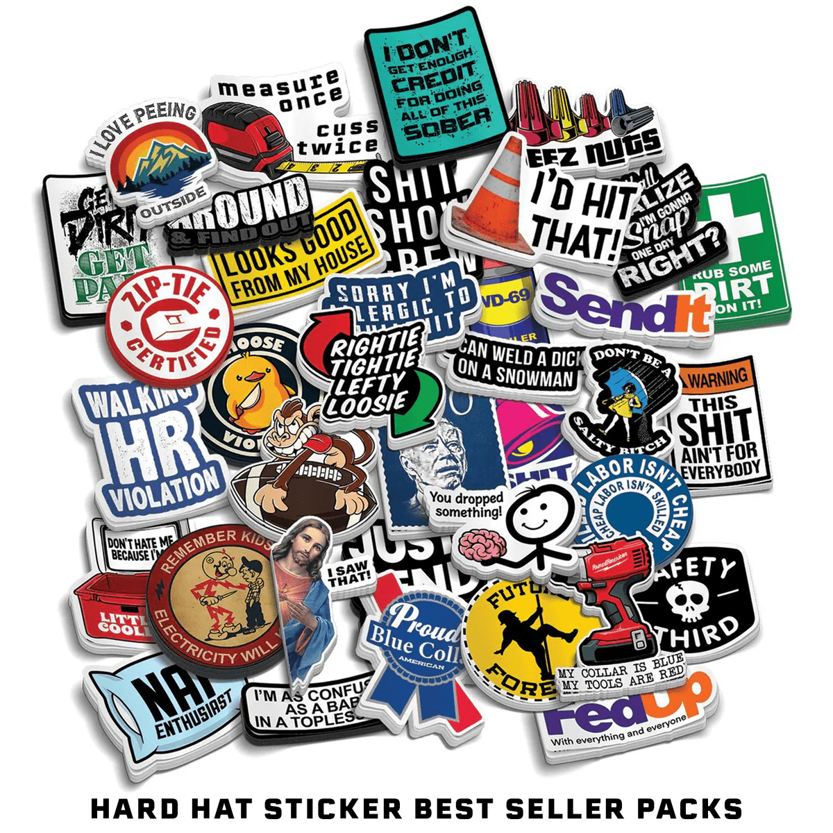Hard Hat Sticker Best Sellers 24 Pack - Armed American Supply