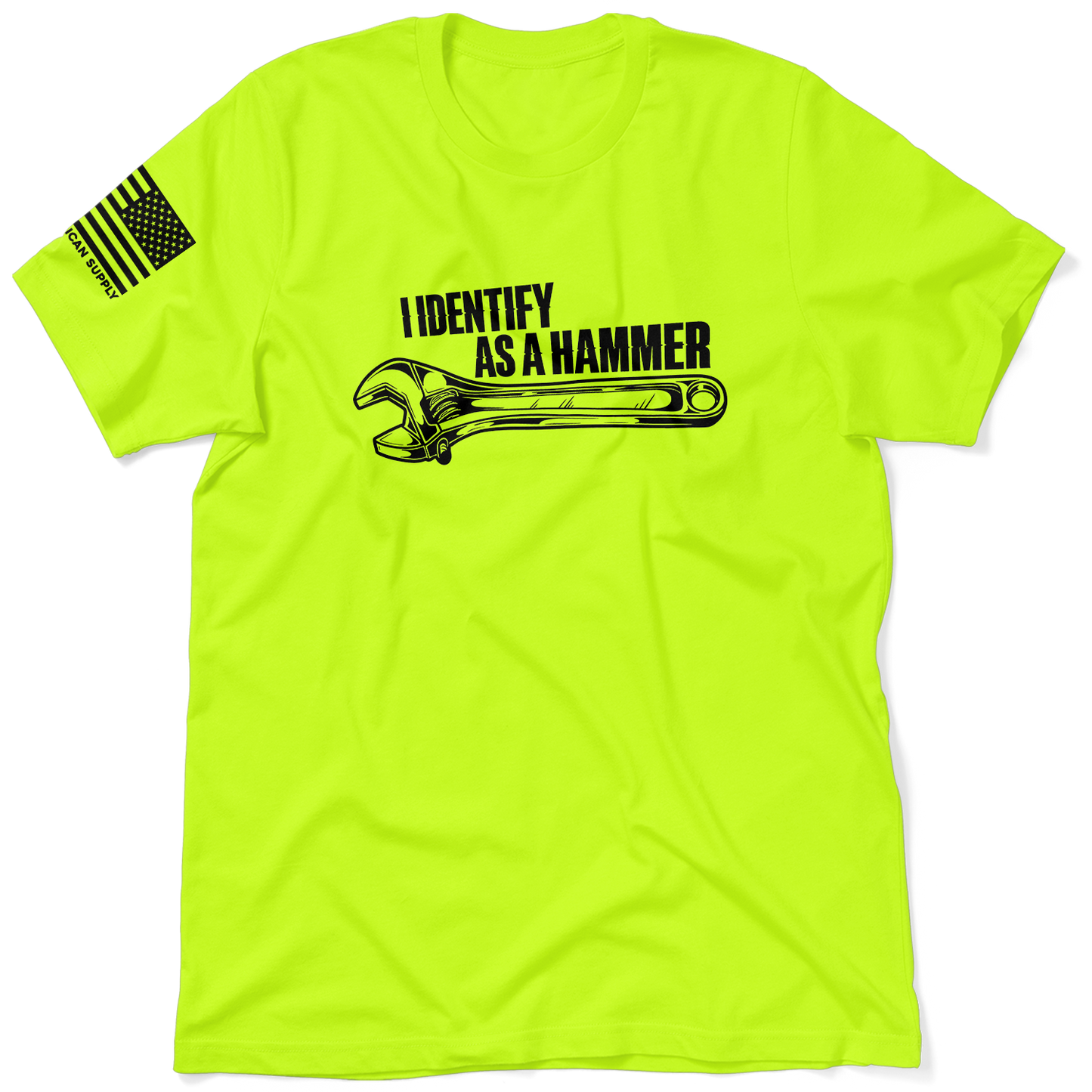 Identify As A Hammer - Safety Yellow T-Shirt