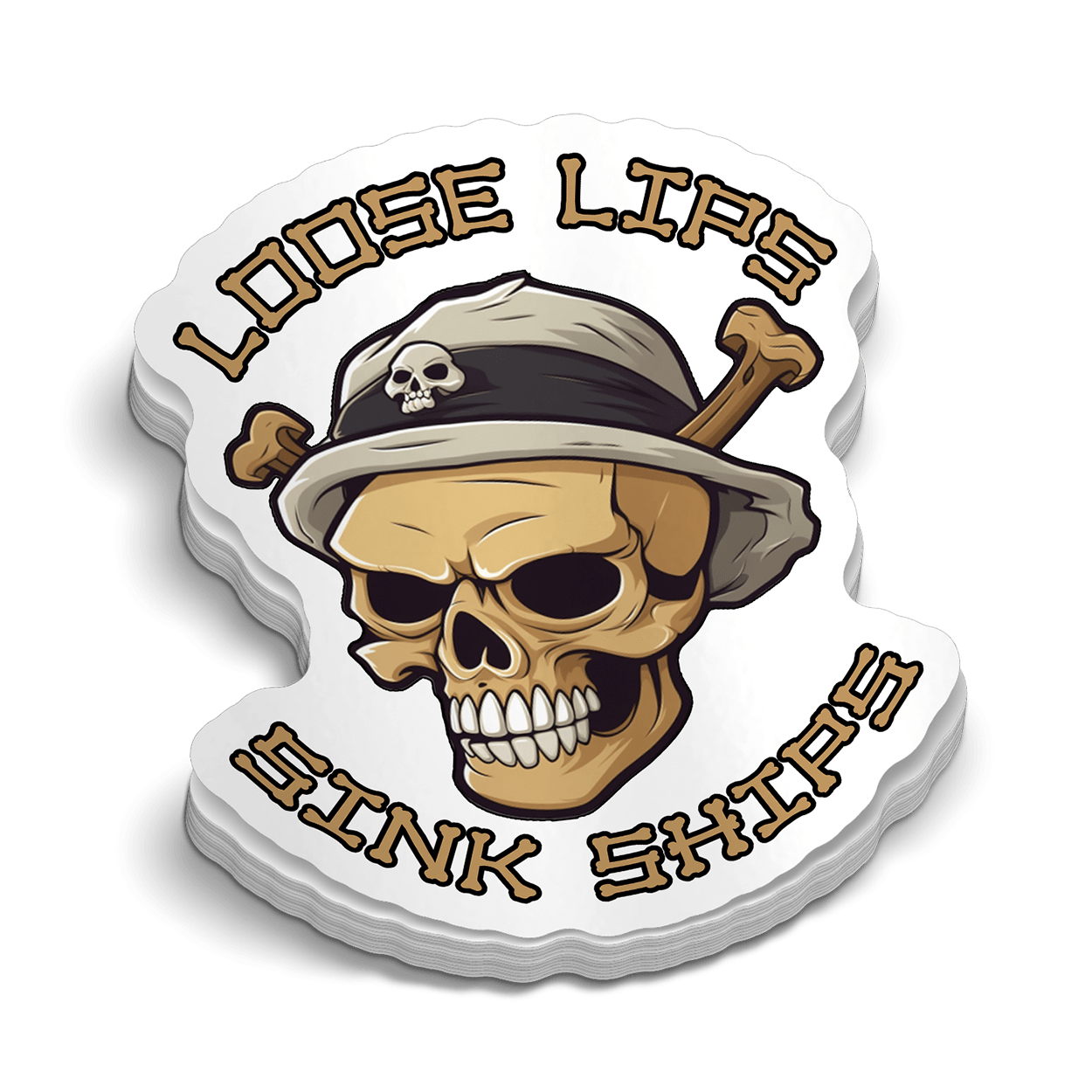 Loose Lips Hard Hat Decal - Armed American Supply
