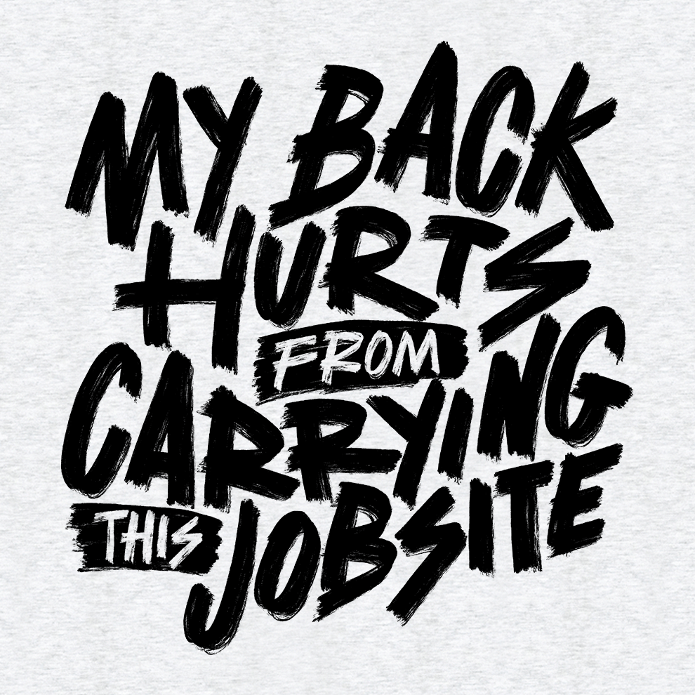 My Back Hurts - Safety Yellow - T Shirt - Armed American Supply