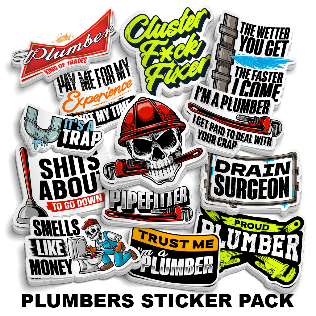 Plumbers Sticker Pack - Armed American Supply